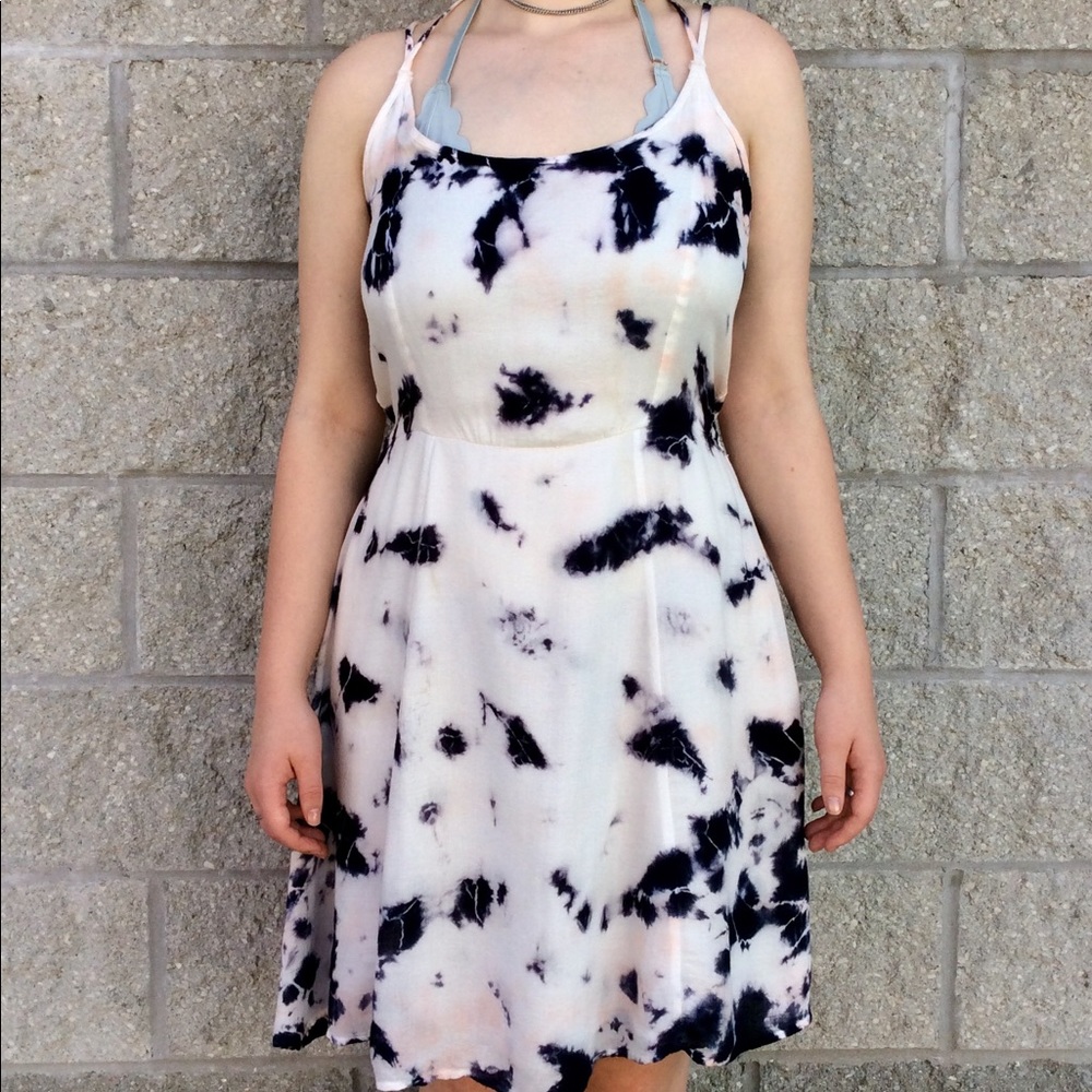 Strappy tie dyed dress